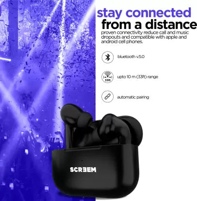 Screem Ibeza Pro Bluetooth Headset (Black, True Wireless) Screem Ibeza Pro Bluetooth Headset (Black, True Wireless)